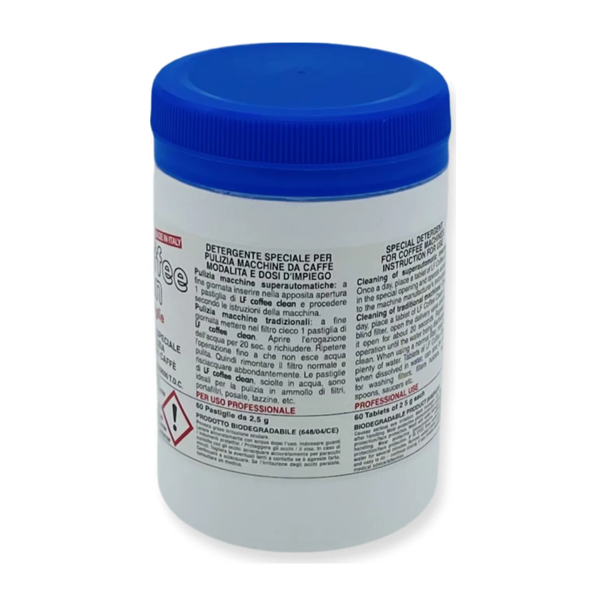 LF Coffee Clean Espresso Machine Cleaning Tablets, Italian directions