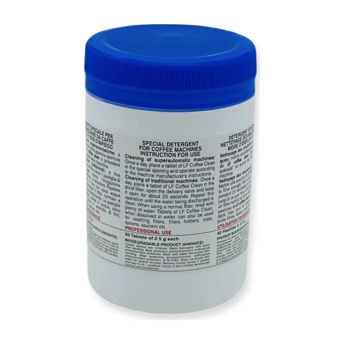 LF Coffee Clean Espresso Machine Cleaning Tablets, English directions