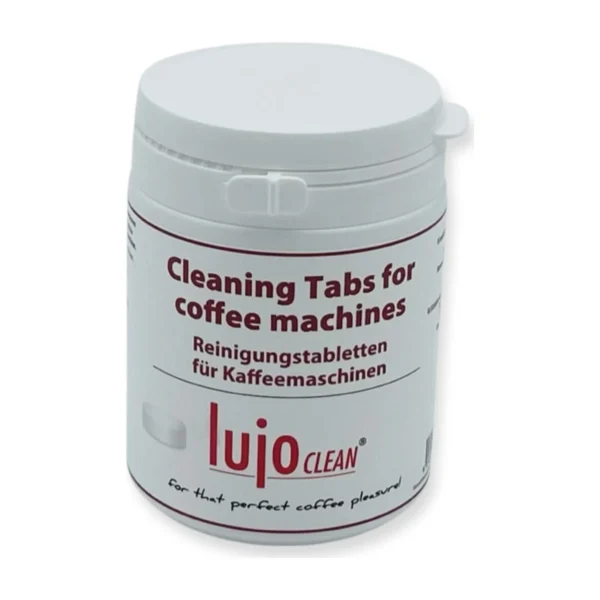 Lujo Clean Coffee Machine Cleaning Tablets, tub front