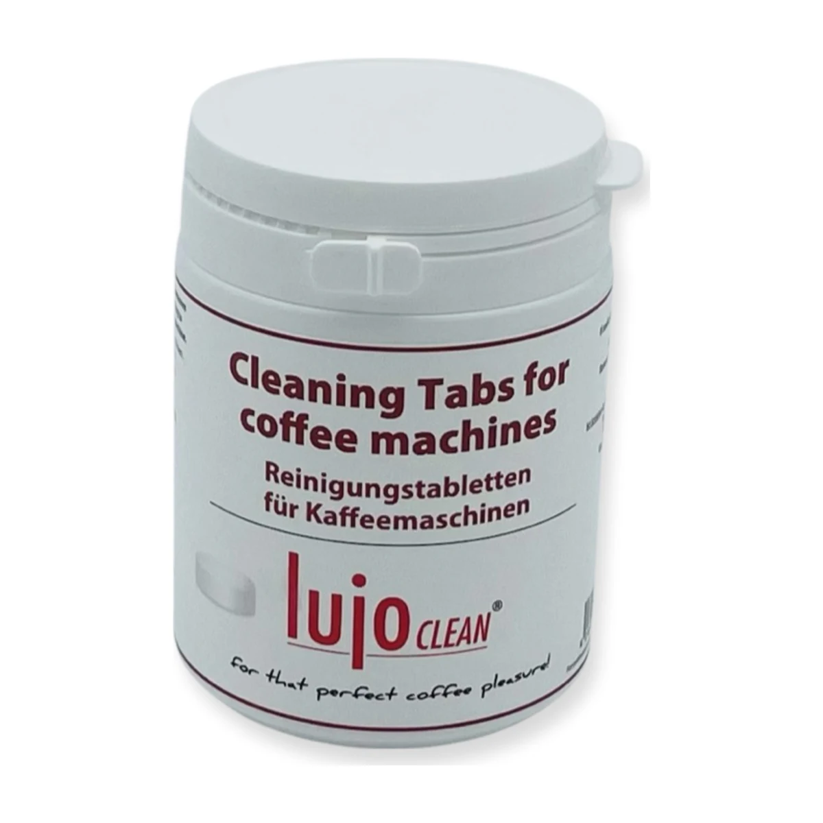 Lujo Clean Coffee Machine Cleaning Tablets, ingredients label