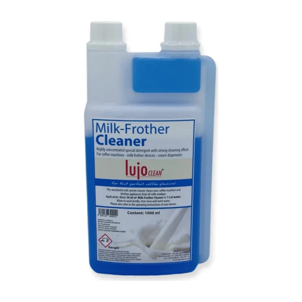 Lujo Clean Milk-Frother Cleaner, bottle front