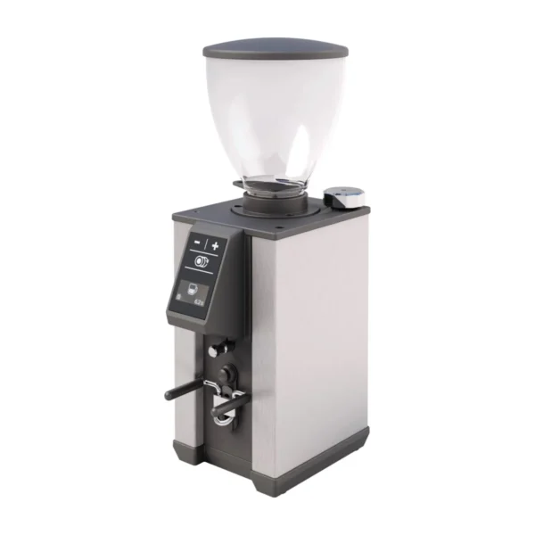 Macap Leo 55 coffee grinder, satin white, front view