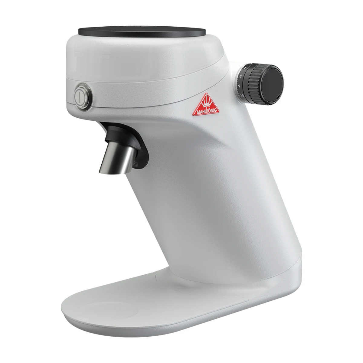 Mahlkönig X64 SD coffee grinder, white, three-quarter view