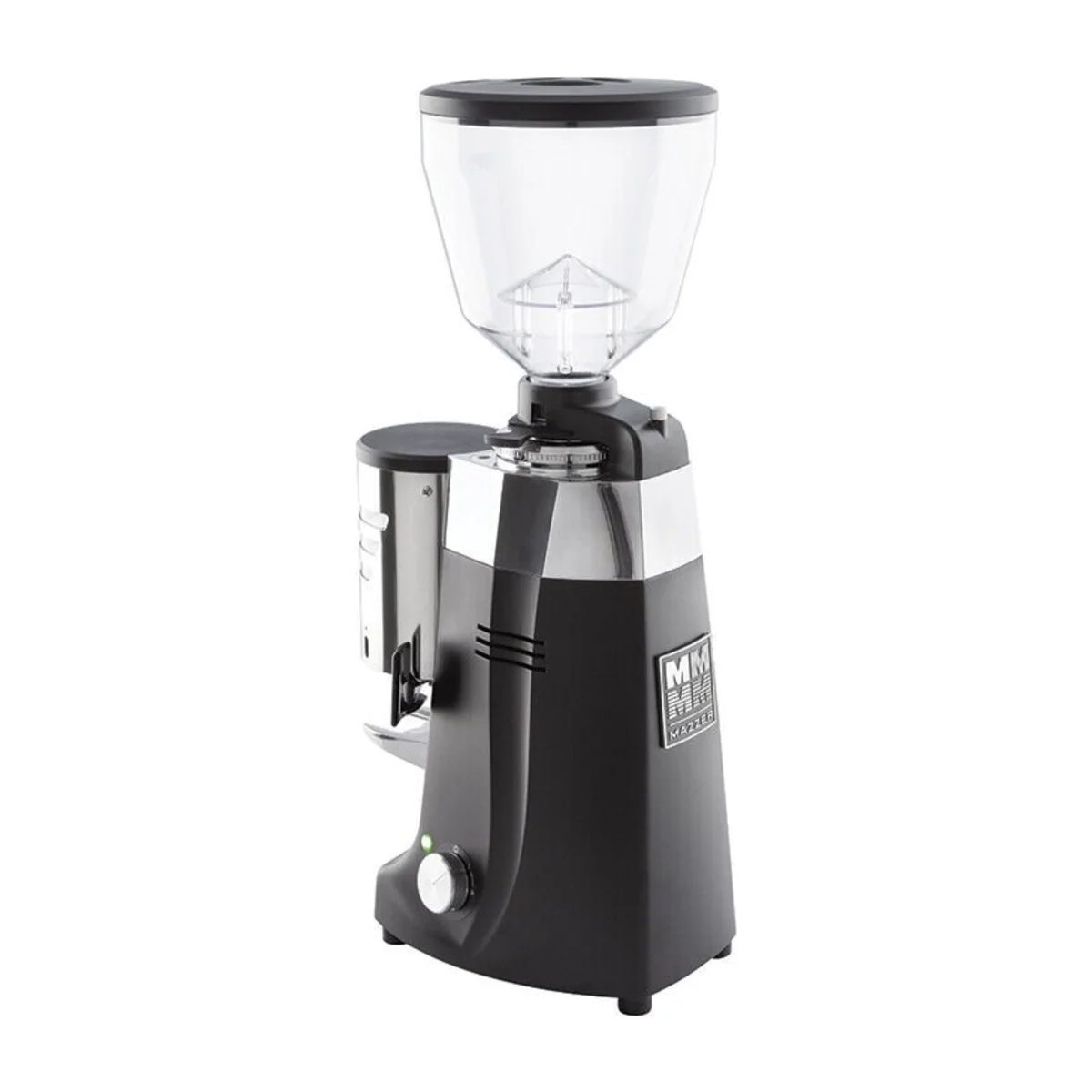 Rear three-quarter view of the Mazzer Kony S Automatic coffee grinder