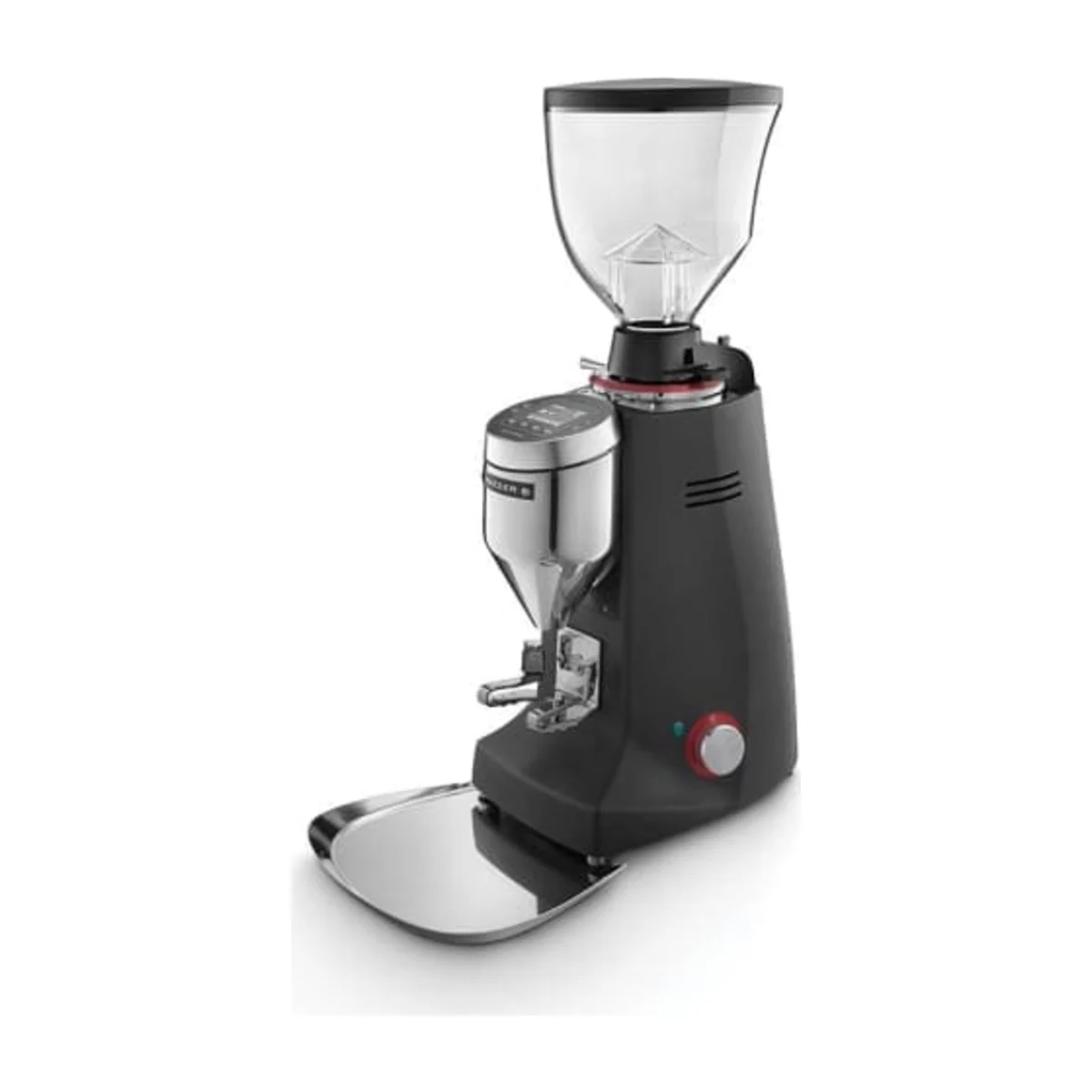 Mazzer Major VP coffee grinder, black, three-quarter view