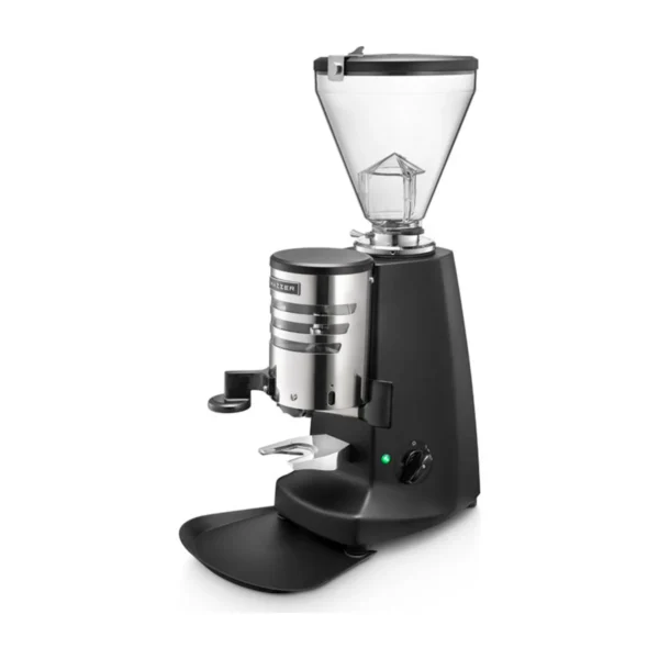 Mazzer Super Jolly V Up Automatic doser grinder, black, front view