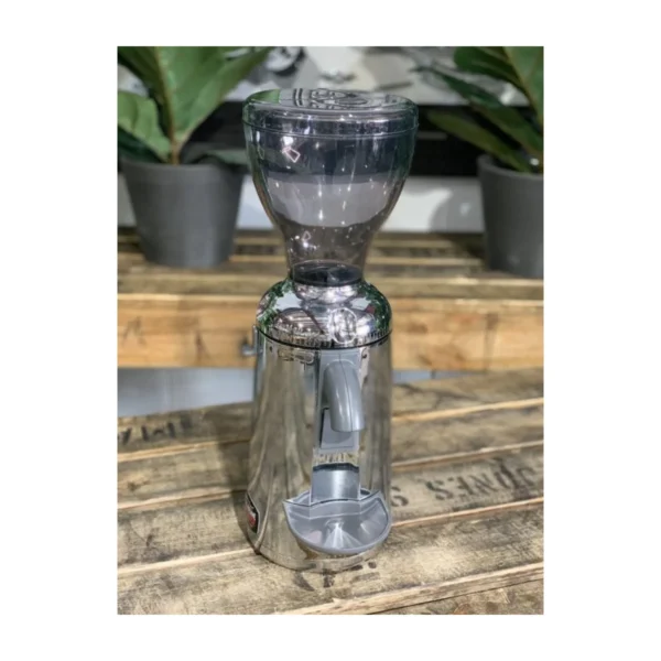 Nuova Simonelli Grinta Lux coffee grinder, chrome, front view