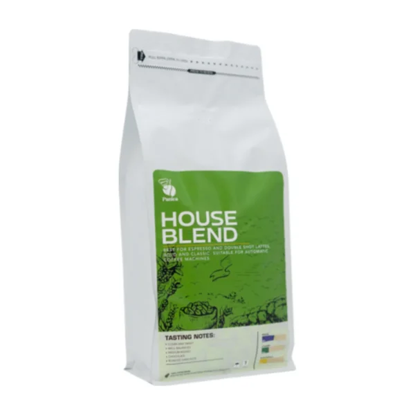 Panica House Blend Coffee Beans 1 kg, 1 kg bag side view