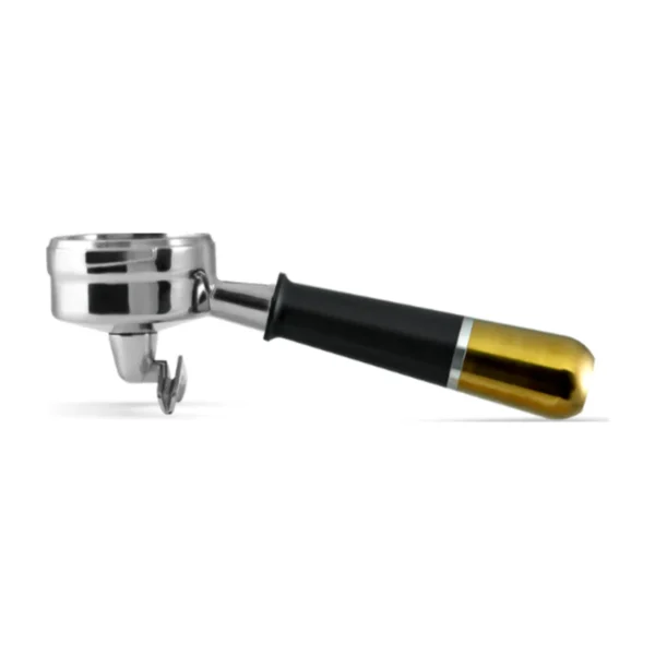Pesado Double-Spout Portafilter, black & gold handle, main view