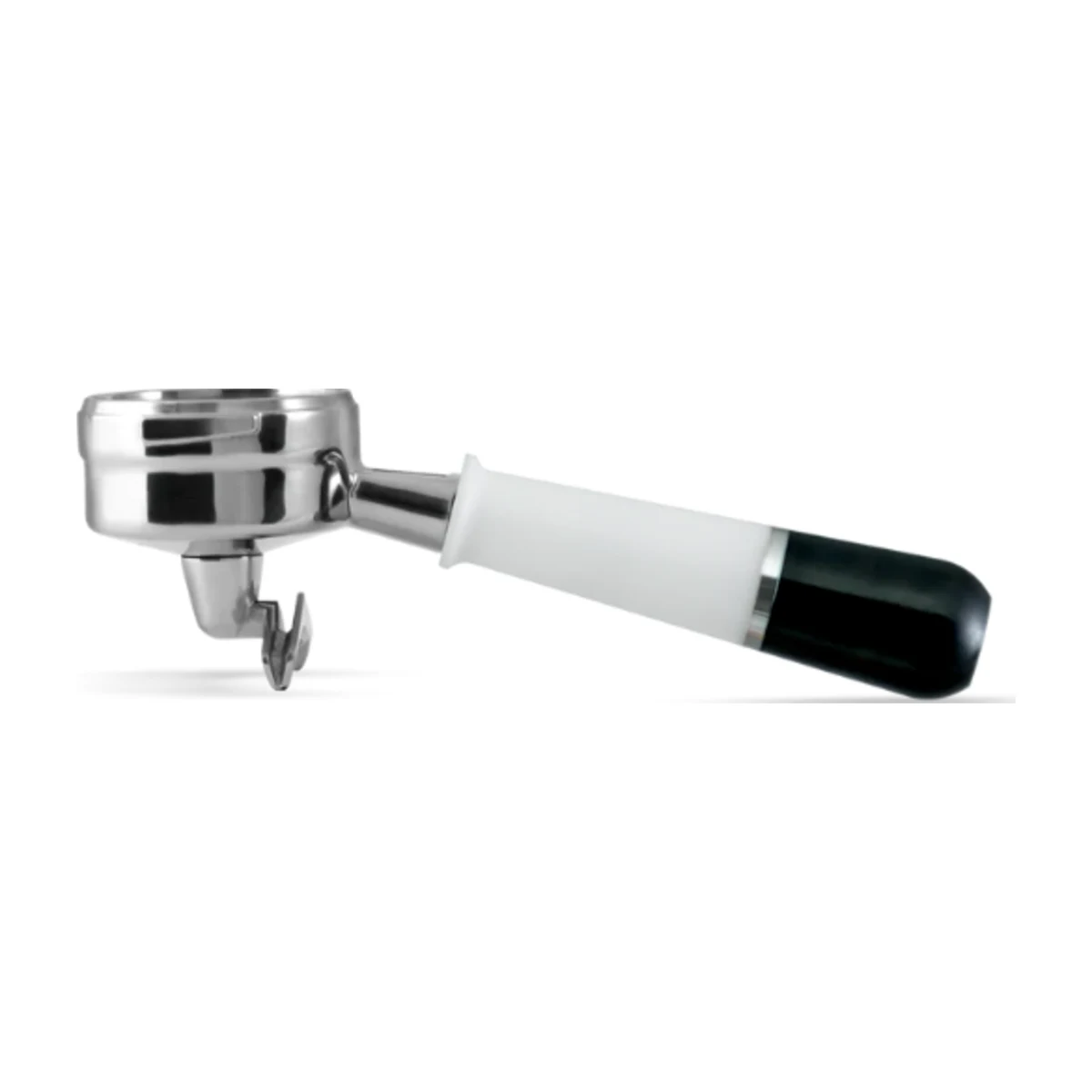 Pesado Double-Spout Portafilter, white & black handle, main view