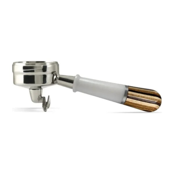 Pesado Double-Spout Portafilter, white & riga handle, main view