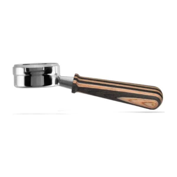 Pesado Naked Portafilter, raya timber handle, main view