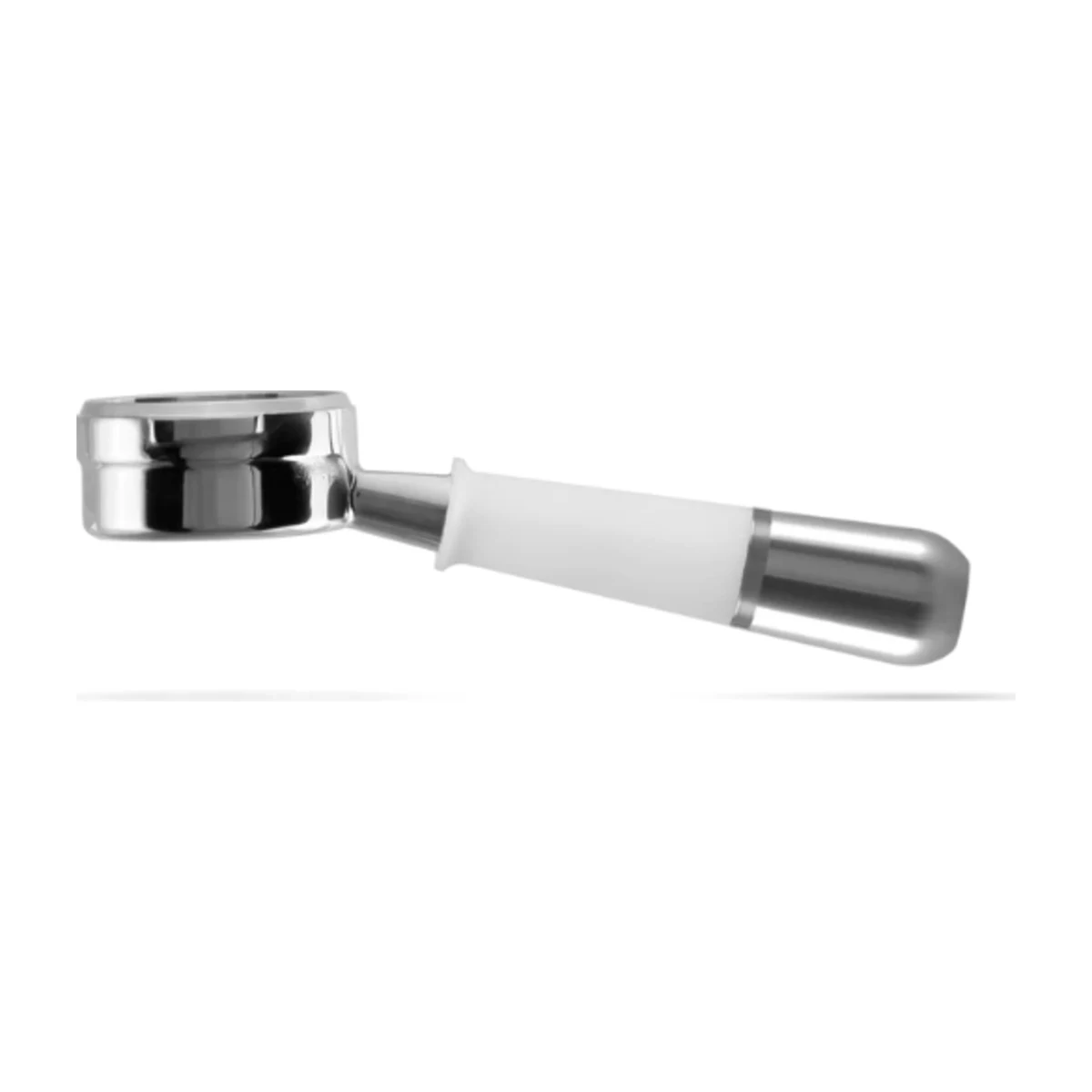 Pesado Naked Portafilter, white & silver handle, main view