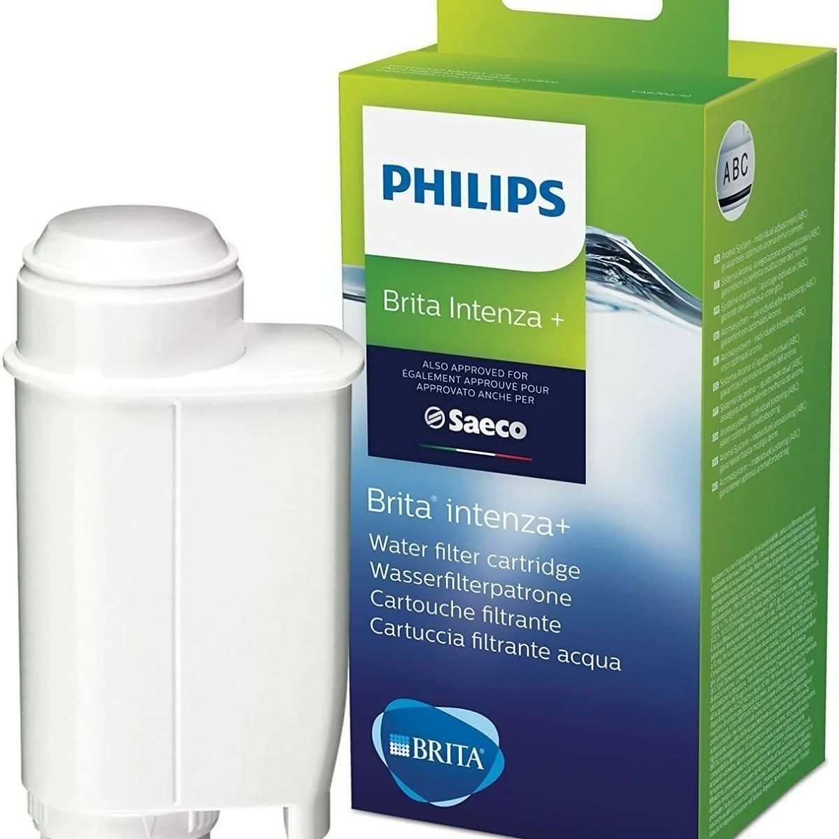 Philips Brita Intenza+ Water Filter Cartridge, cartridge and box