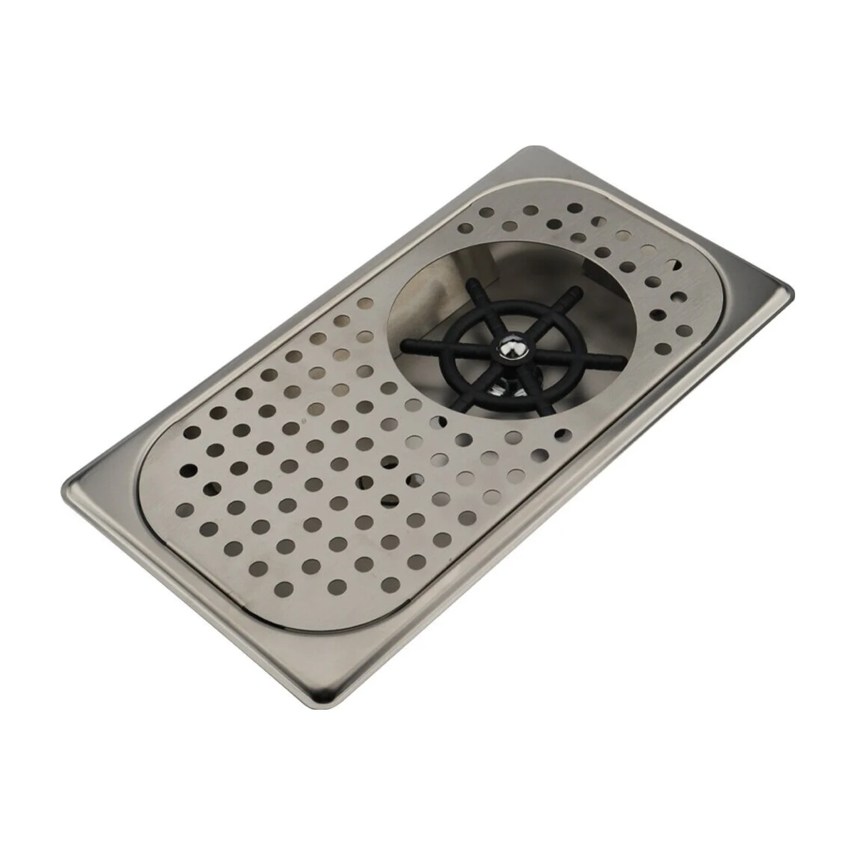 Pitcher Rinser with Drip Tray, side angle