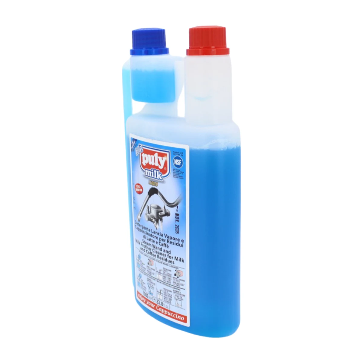 Puly Milk Plus Liquid Milk Frother Cleaner, label detail