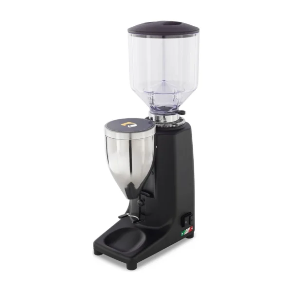 Quamar M80 Push coffee grinder, black, front view