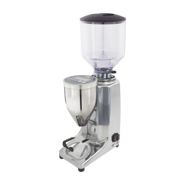 Quamar M80E OD coffee grinder, aluminium, front view