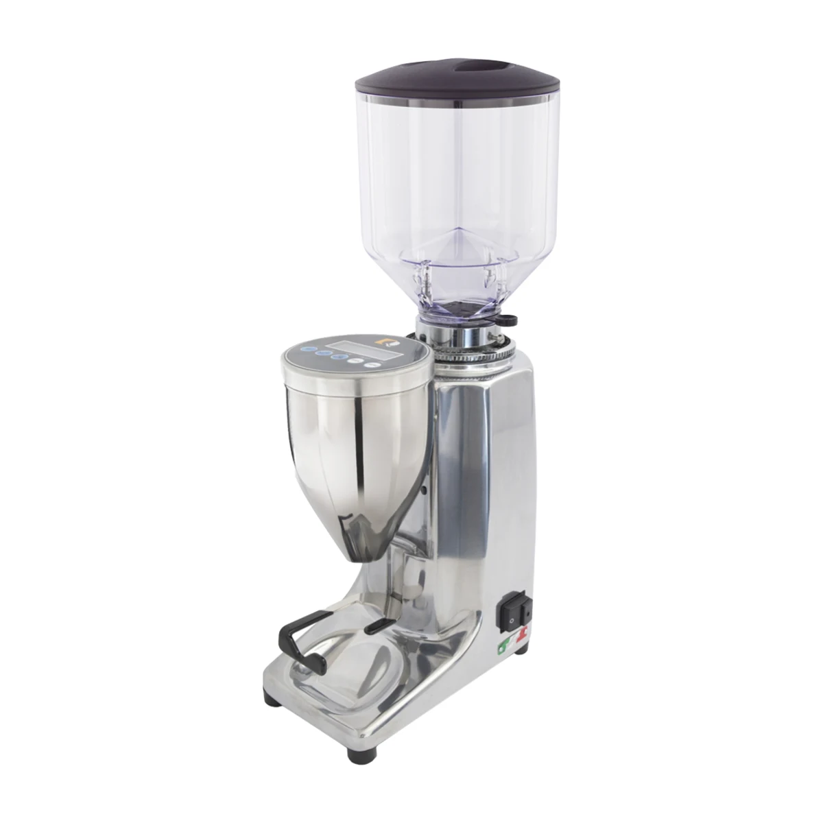 Quamar M80E OD coffee grinder, aluminium, front view