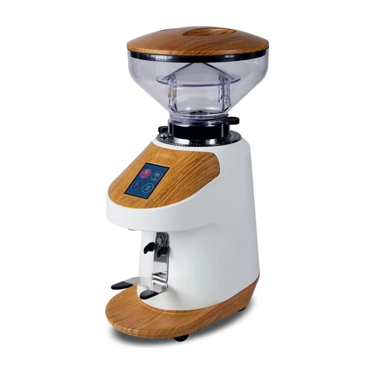 Quamar Nemo-Q Electronic coffee grinder, white with timber