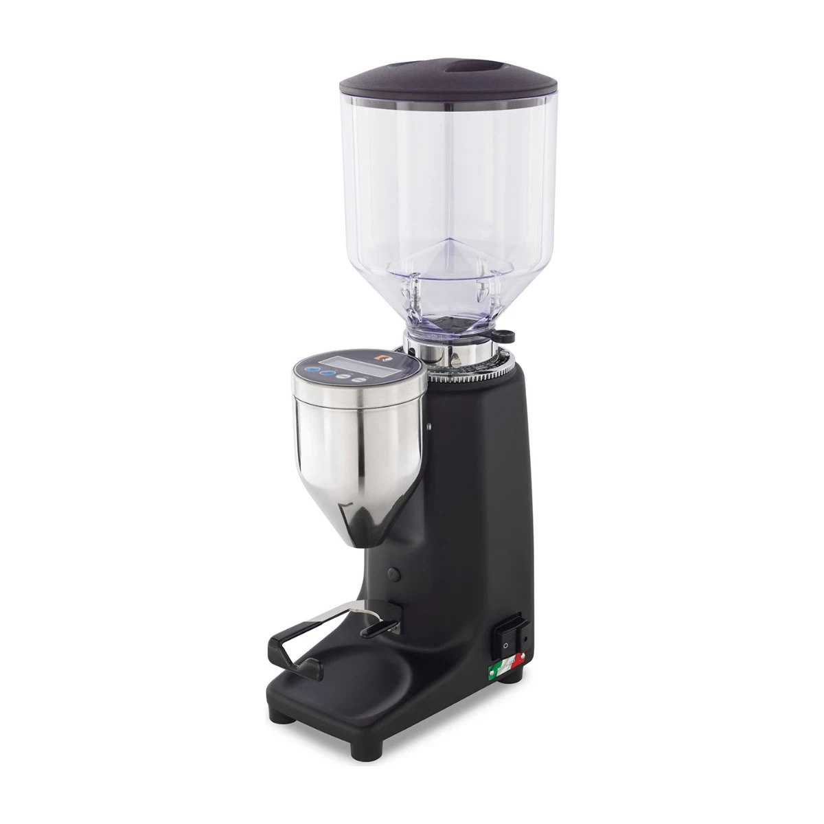 Quamar Q50 Electronic coffee grinder, matte black, front view