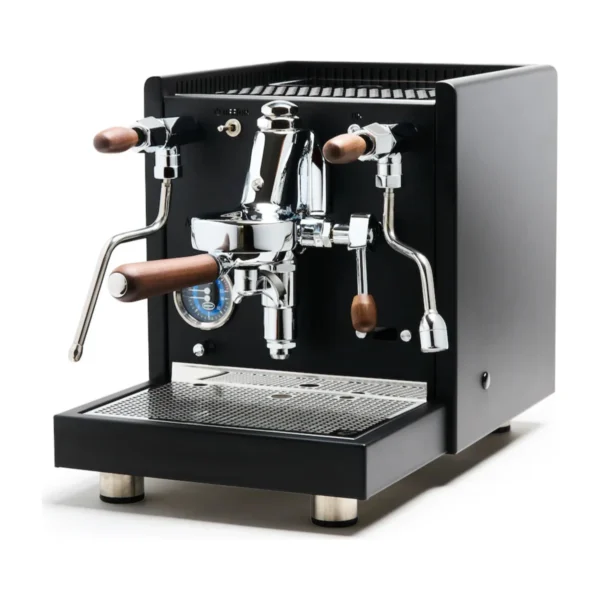 Quick Mill Aquila in black with E61 group and timber handles