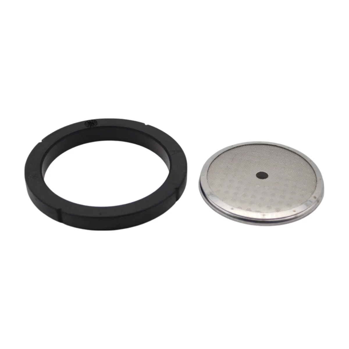 Rancilio Group Seal 74×57.5×8.2 mm & 57.5 mm Shower Screen Kit, seal and screen top view