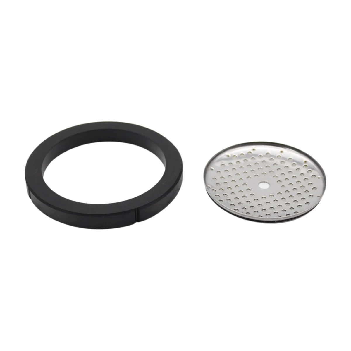 Rancilio Group Seal 74×57.5×8.2 mm & 57.5 mm Shower Screen Kit, screen perforated side