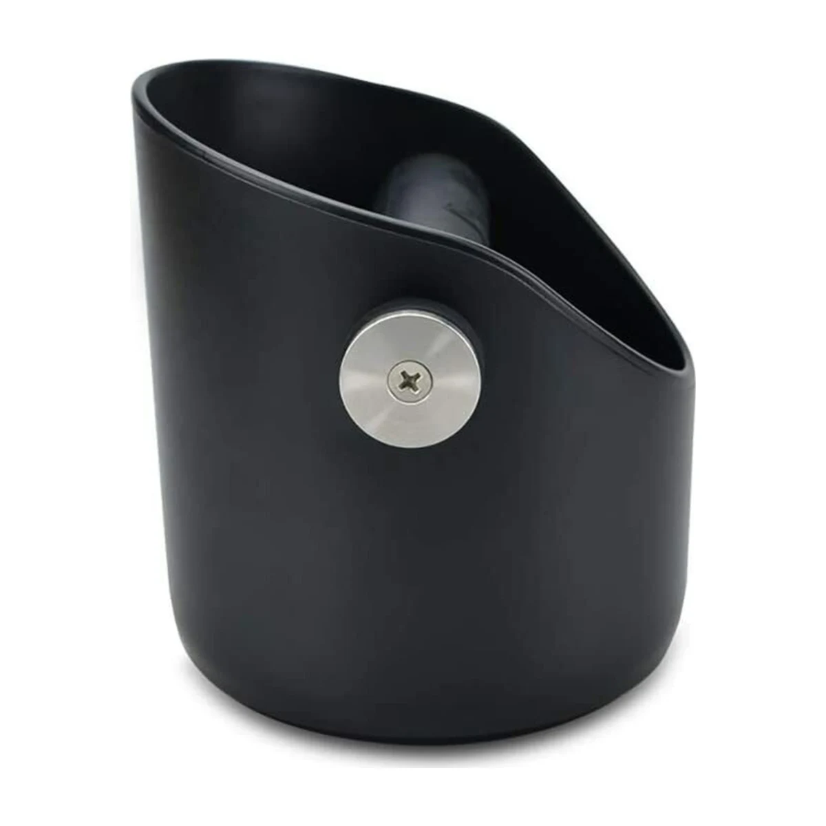 Round Coffee Knock Box, side view with end cap
