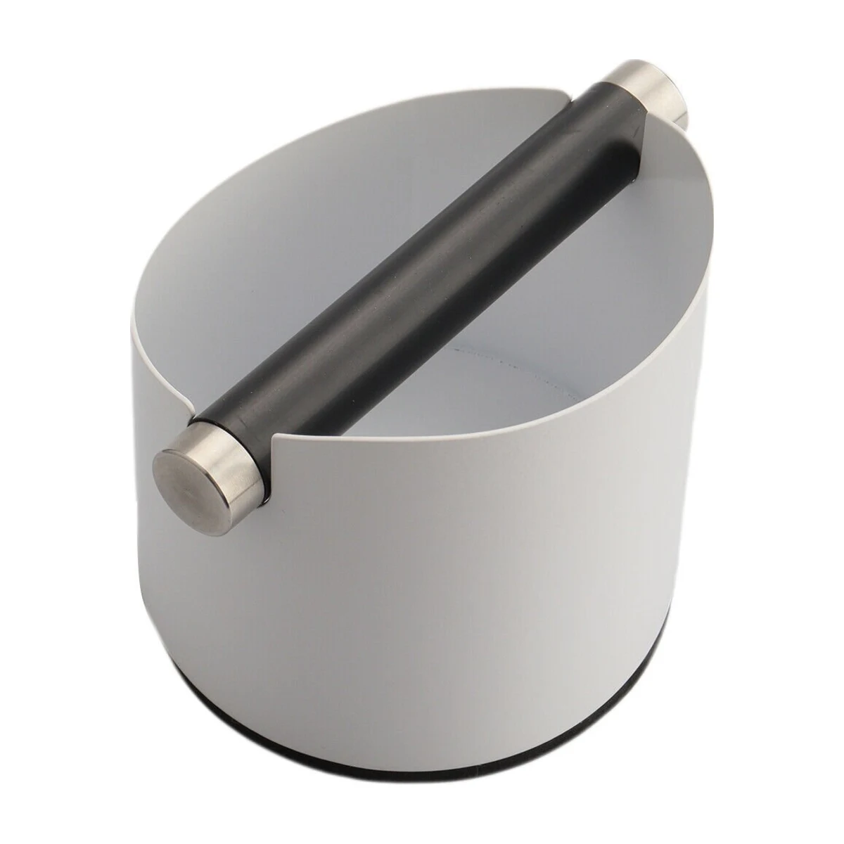 Round Coffee Knock Box, front three-quarter view