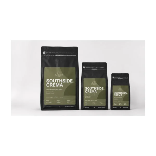 Southside Crema Coffee Beans 1 kg, 1 kg, 500 g and 200 g bags