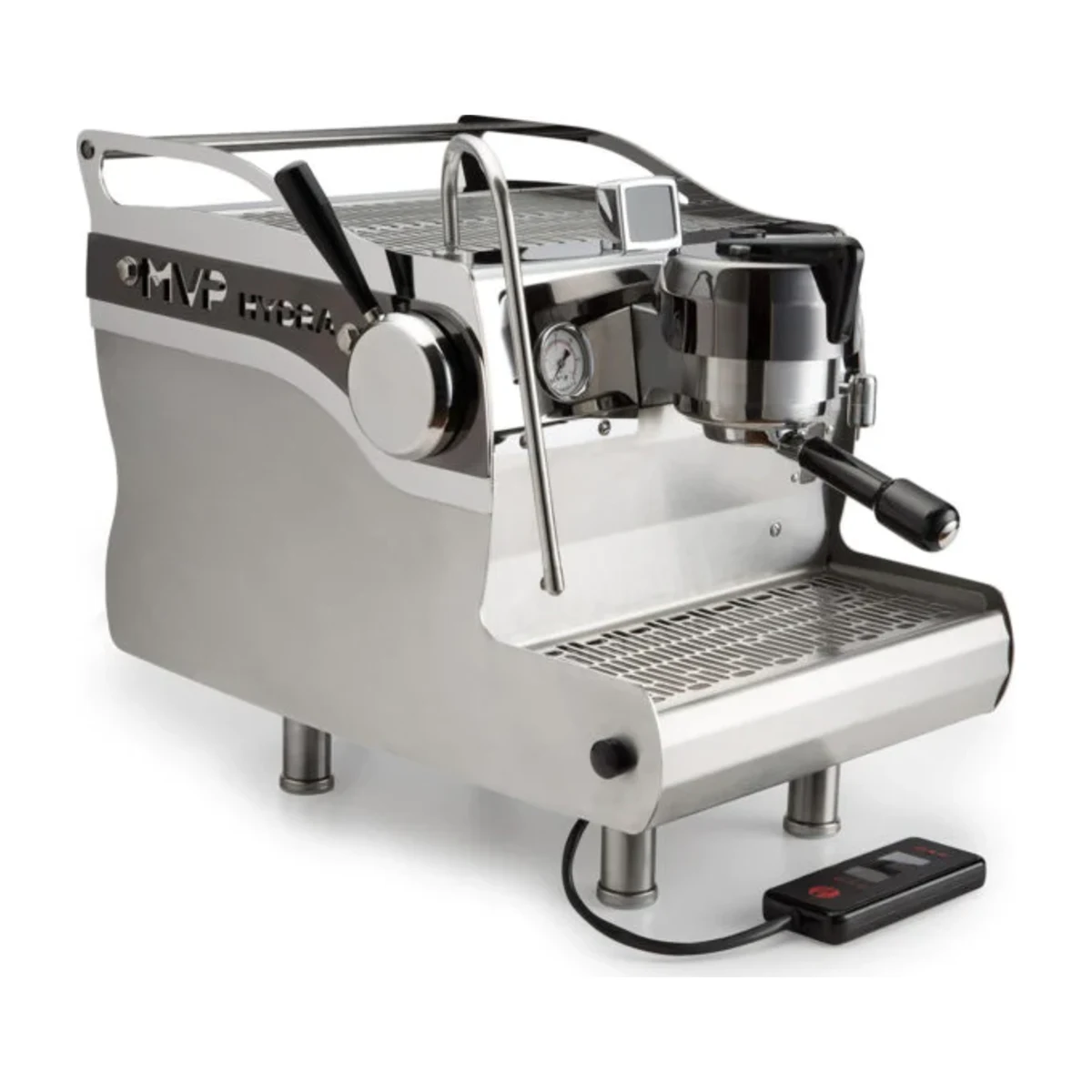 Synesso MVP Hydra 1 Group, stainless steel, front three-quarter view