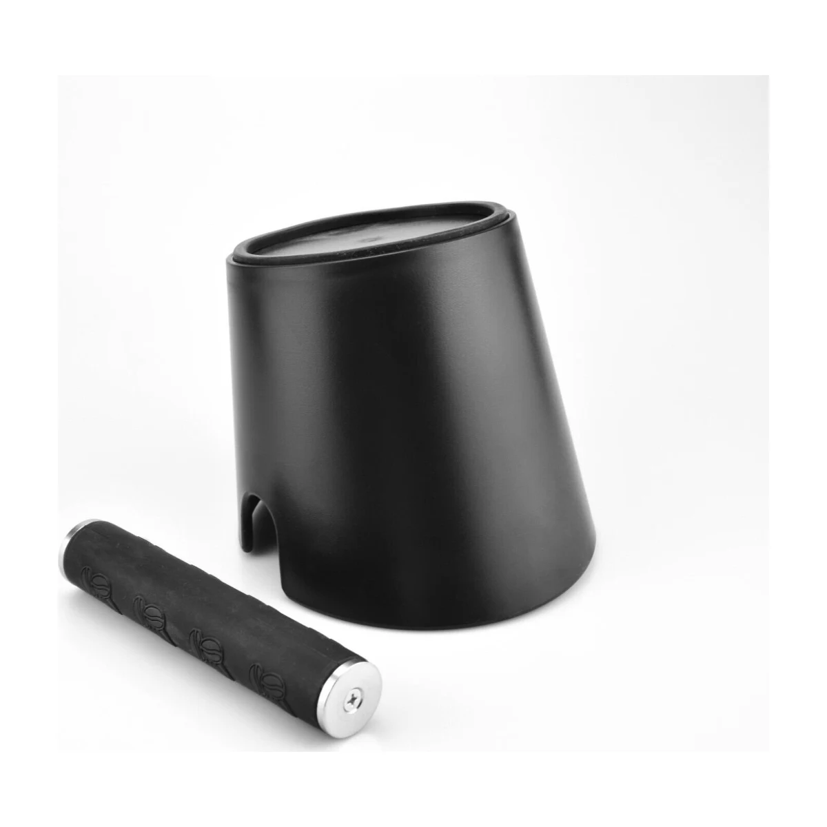 Tapered Coffee Knock Box, upside down with bar