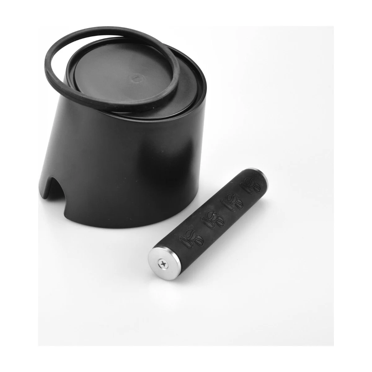 Tapered Coffee Knock Box, base and rubber ring