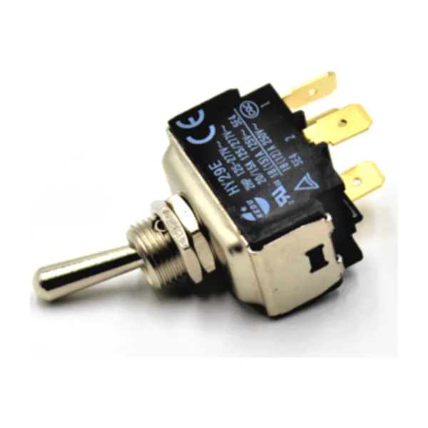 On/Off Toggle Switch 16 A 250 V, angled view showing terminals