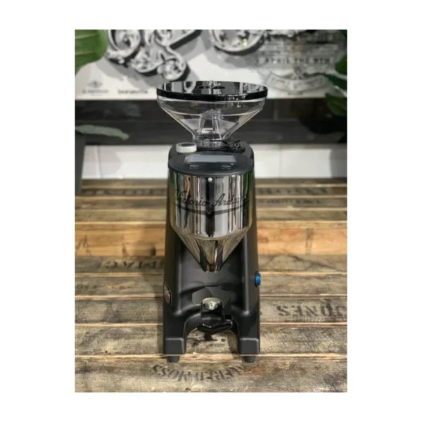 Victoria Arduino G60 coffee grinder, black, front view