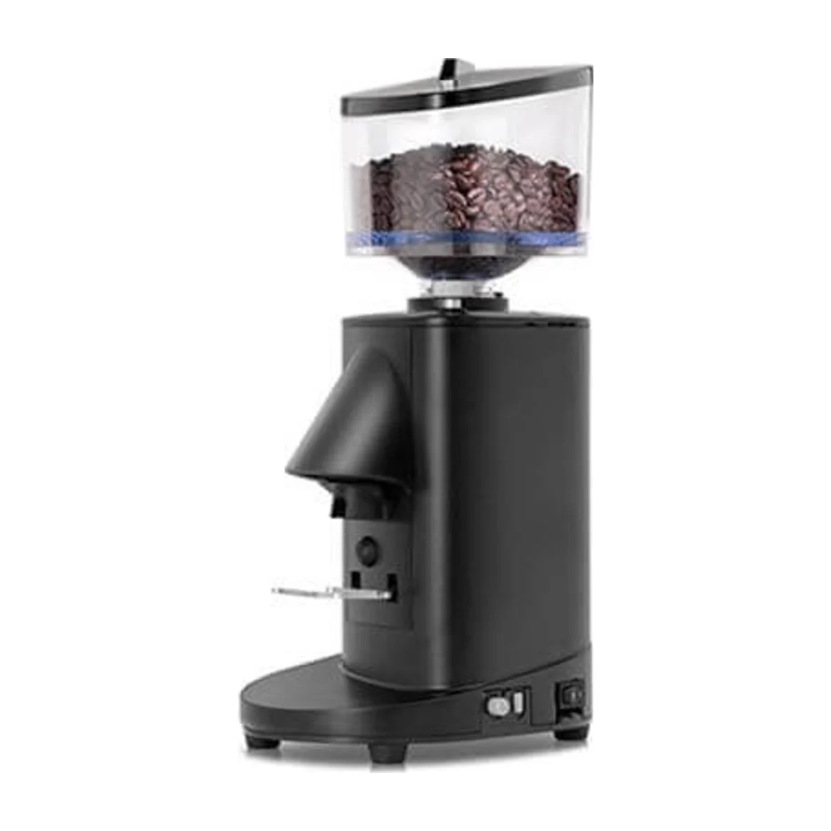 Victoria Arduino MDH coffee grinder, black with beans in hopper