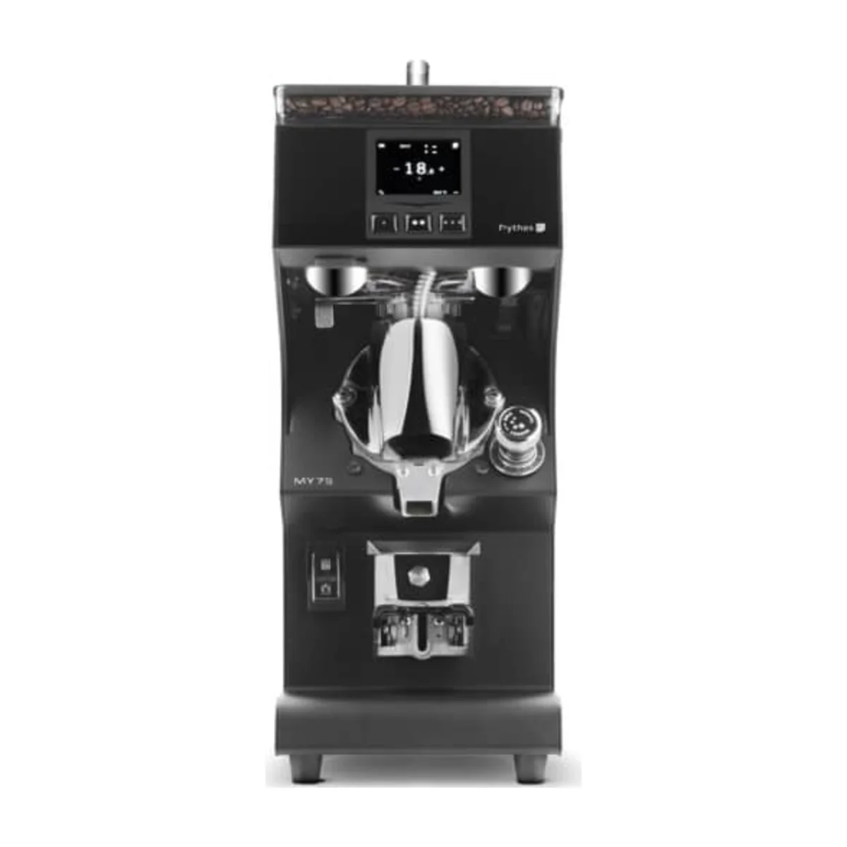 Victoria Arduino Mythos MY75 coffee grinder, matte black, front view
