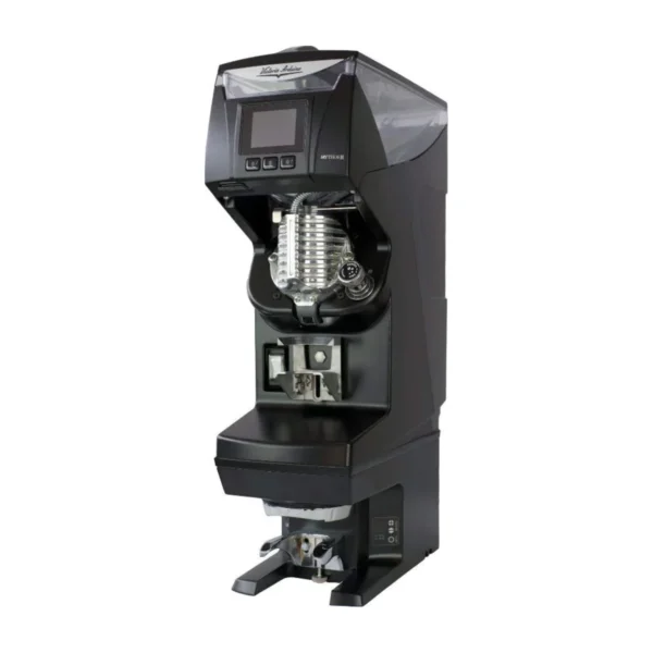 Black Victoria Arduino Mythos 2 Gravimetric with touchscreen and portafilter holder