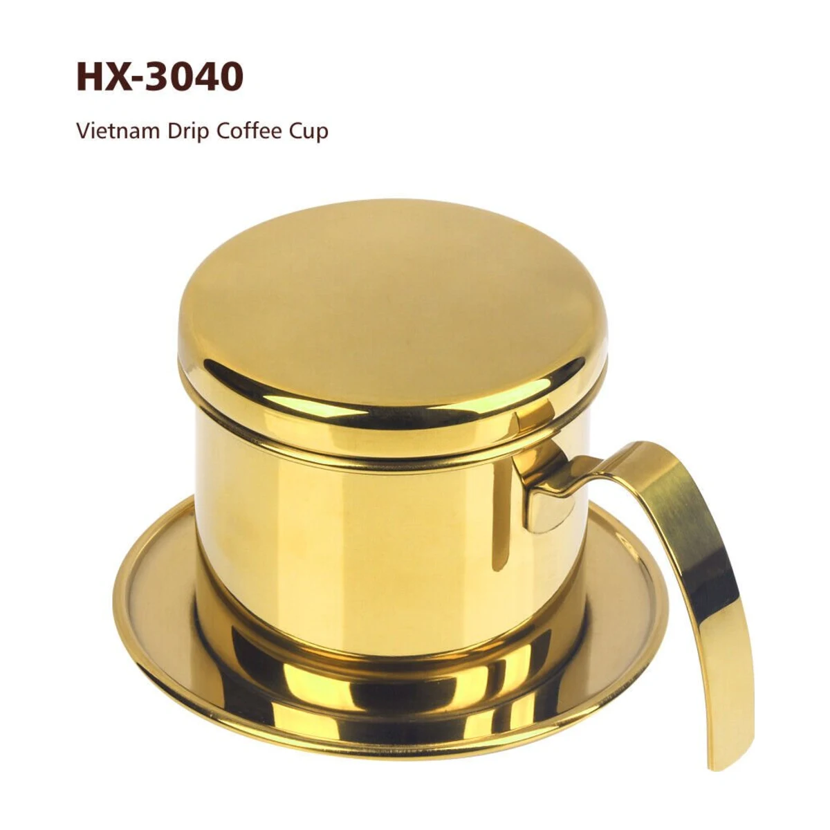 Vietnamese Coffee Filter (Phin), assembled side view