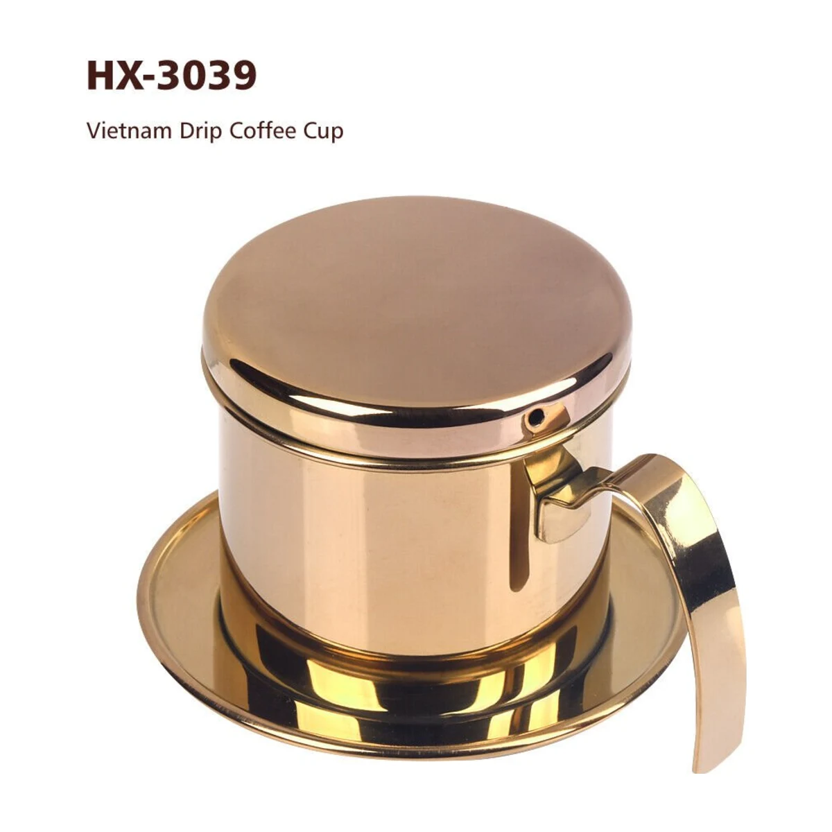 Vietnamese Coffee Filter (Phin), assembled side view