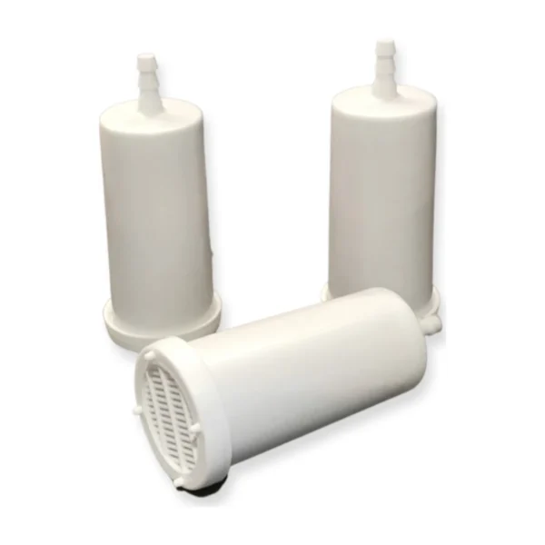 In-Tank Water Softener Filter 37 × 81 mm, three filters, side view