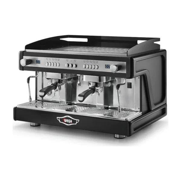 Wega Airy EVD 2 & 3 Group, black 2 group, front three-quarter view