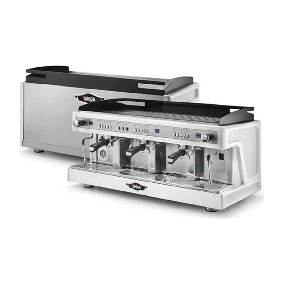Wega Airy EVD 2 & 3 Group, white 3 group, front and rear view
