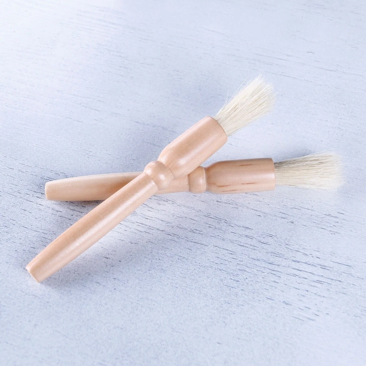Wooden Coffee Brush, handle detail