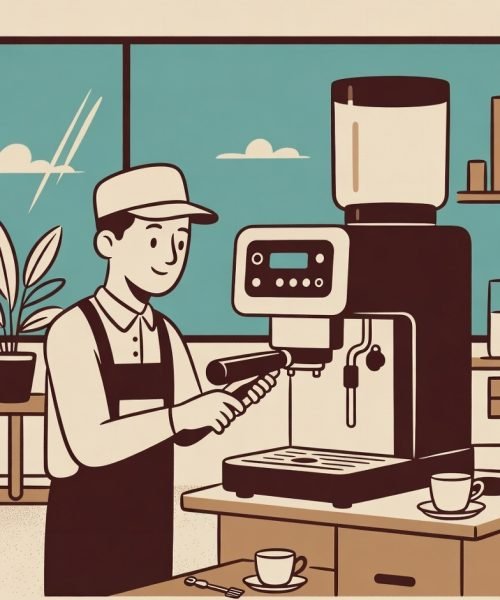 Panica Coffee team installing a commercial coffee machine in a Melbourne business